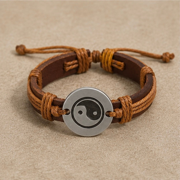 Infinity Band Design Leather Bracelet
