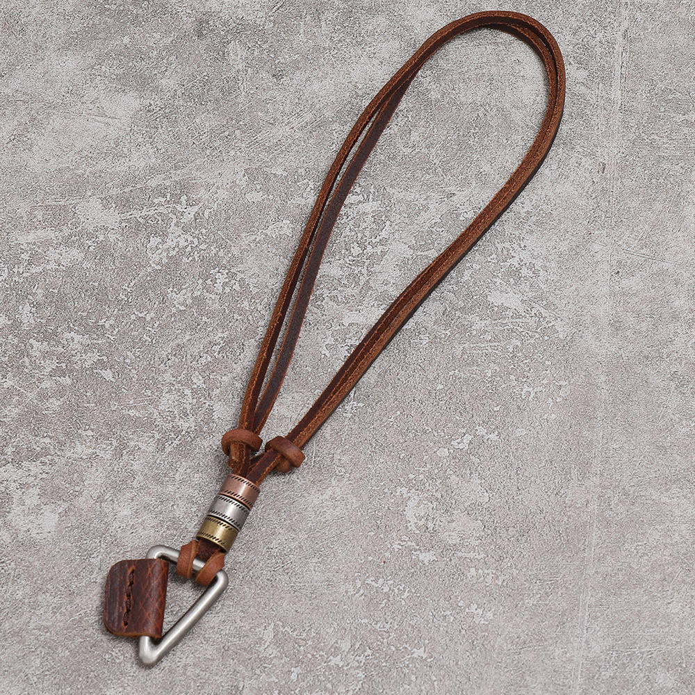 Vintage Look Necklace for Men with Alloy Triangle