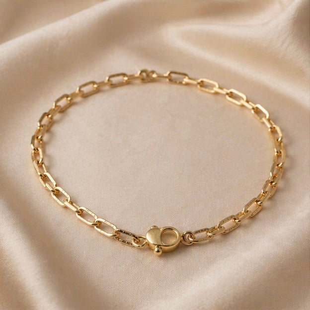 Stainless Steel Fade Resistant - Waterproof 18k Gold Plated Women Bracelet (Free Size)