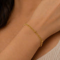 Stainless Steel Fade Resistant - Waterproof 18k Gold Plated Women Bracelet (Free Size)