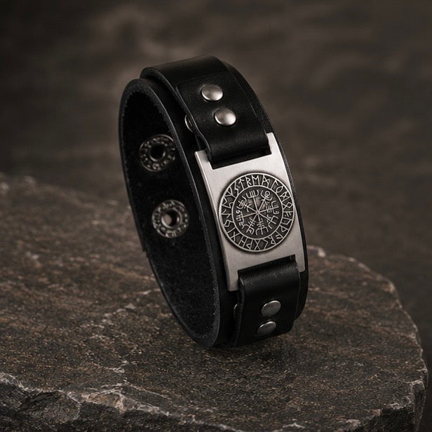 Popular Nordik Viking style cuff Bracelet alloy iron antique copper plated