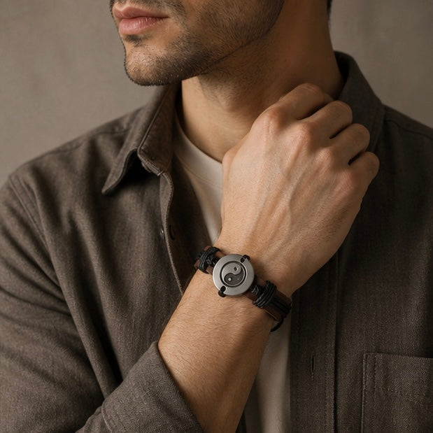 Infinity Band Design Leather Bracelet