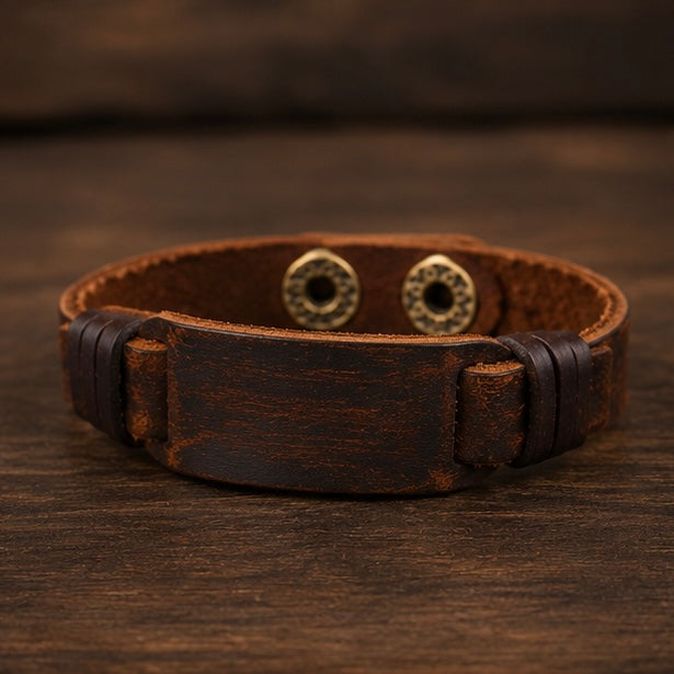 Raw Genuine Leather Bracelet - Wristbands