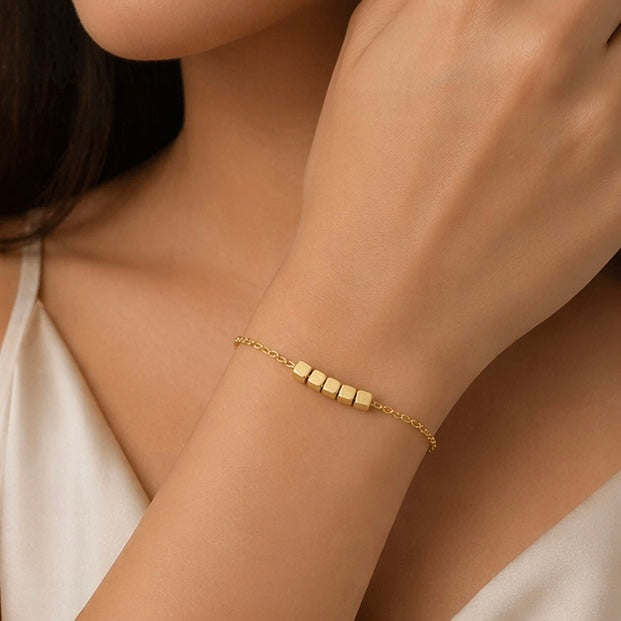 Stainless Steel Fade Resistant - Waterproof 18k Gold Plated Women Bracelet (Free Size)