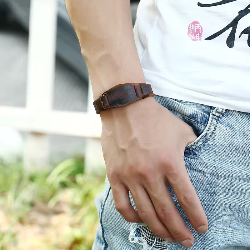Raw Genuine Leather Bracelet - Wristbands