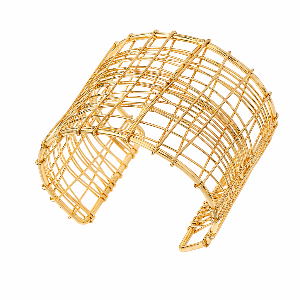 New Trendy Gold Plated Punk Style Bracelets for Women (Free Size)