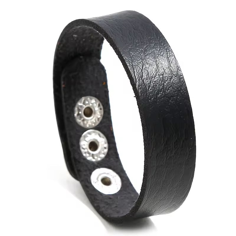 Minimalist Leather Snap Bracelets - Multicolour Wristbands
