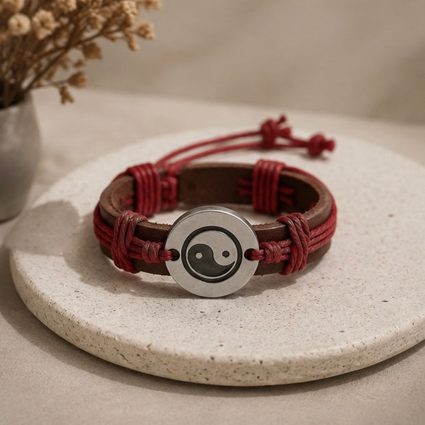 Infinity Band Design Leather Bracelet