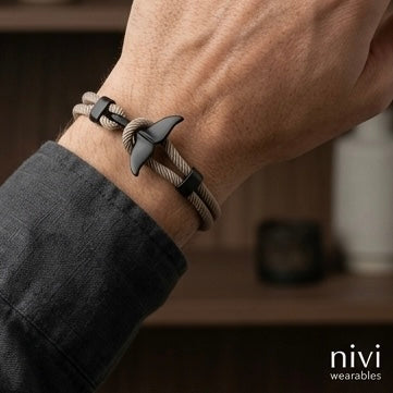 Handmade Milanese Shark Fin Design Bracelet