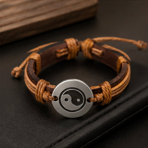 Infinity Band Design Leather Bracelet