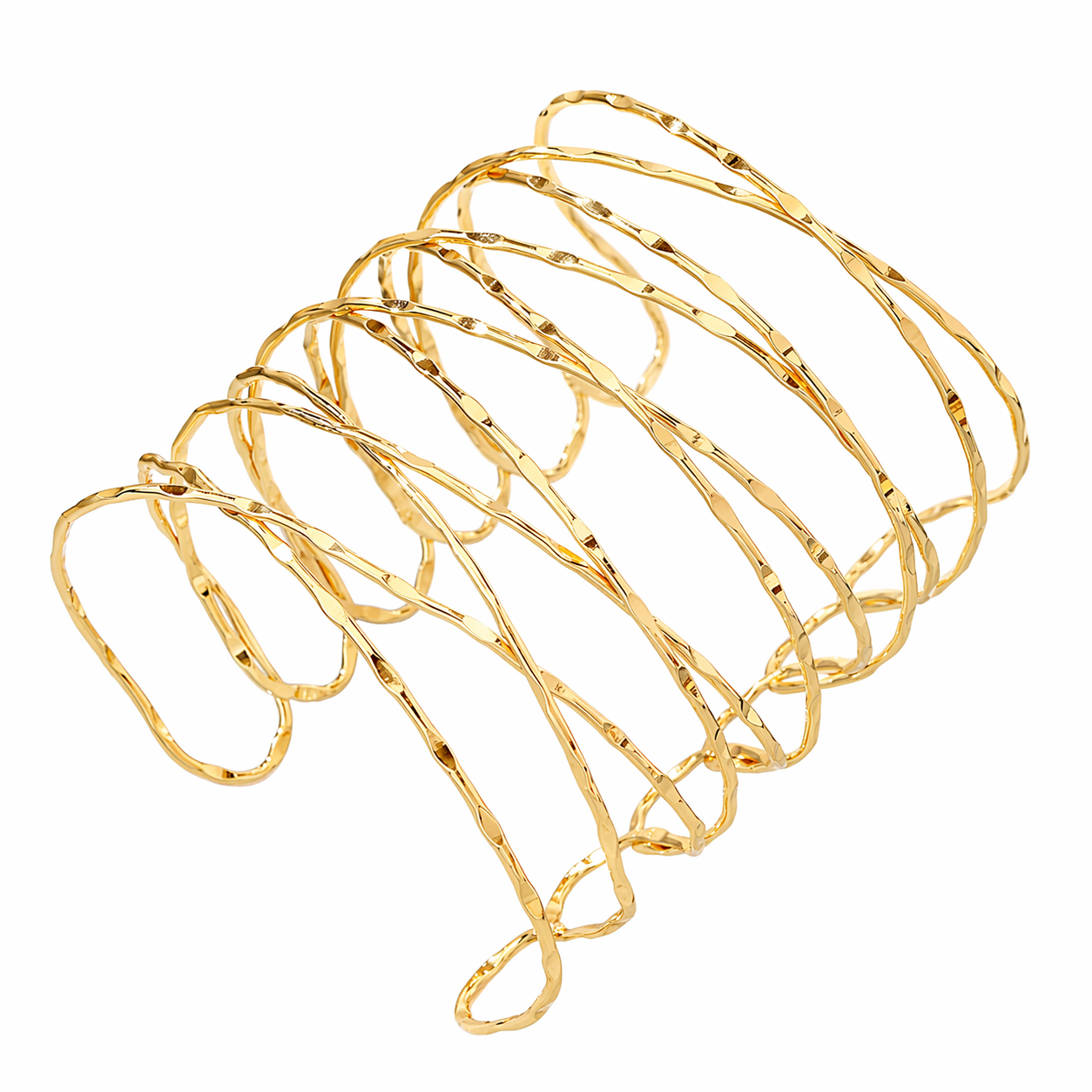 New Trendy Gold Plated Punk Style Bracelets for Women (Free Size)