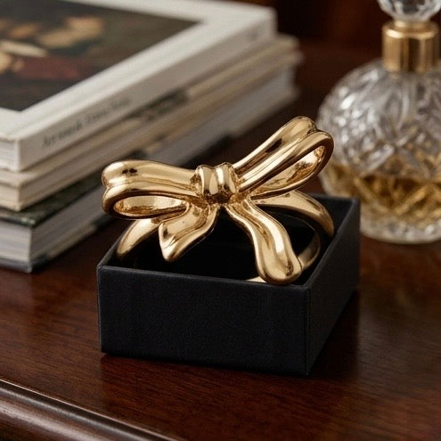 Adjustable Stainless Steel Women Rings Gold Plated 18k Anti Tarnishing (Free Size)