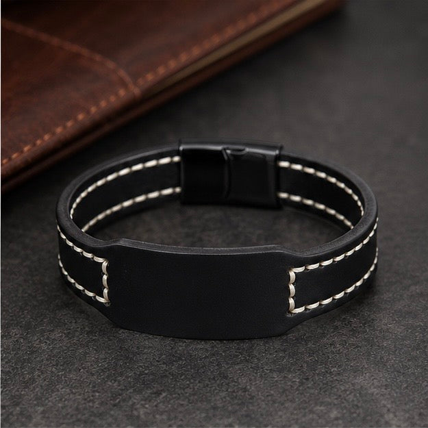 Plain Design Vintage Genuine Leather Fashion Bracelets