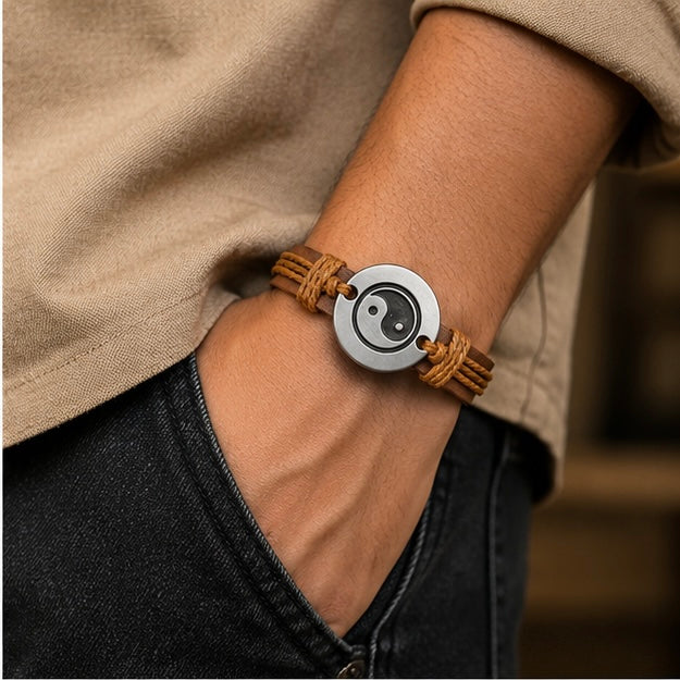 Infinity Band Design Leather Bracelet