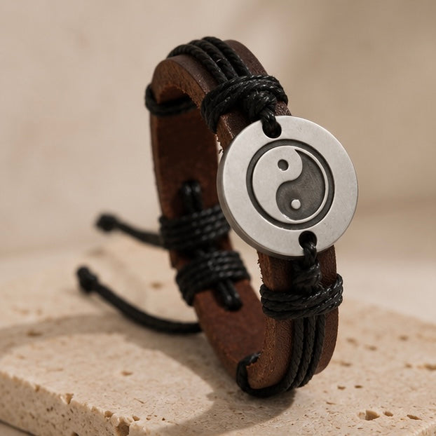 Infinity Band Design Leather Bracelet