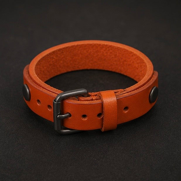Adjustable Leather Cuff Bracelet