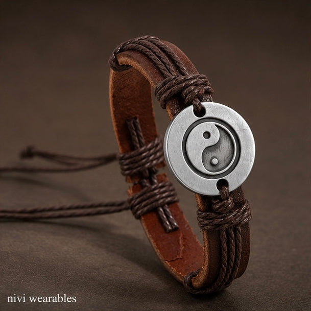 Infinity Band Design Leather Bracelet