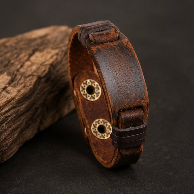 Raw Genuine Leather Bracelet - Wristbands