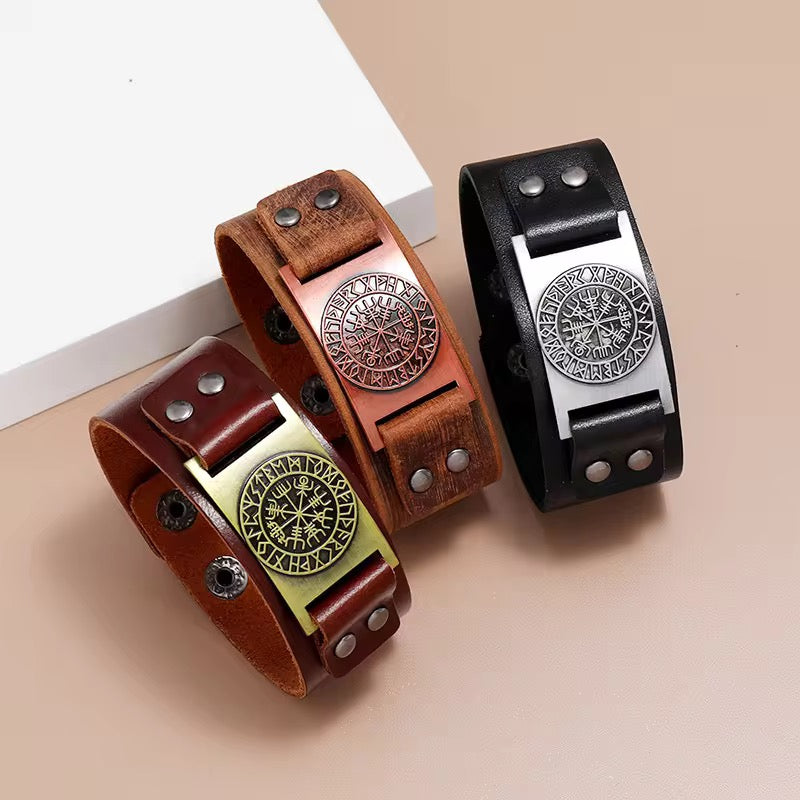 Popular Nordik Viking style cuff Bracelet alloy iron antique copper plated