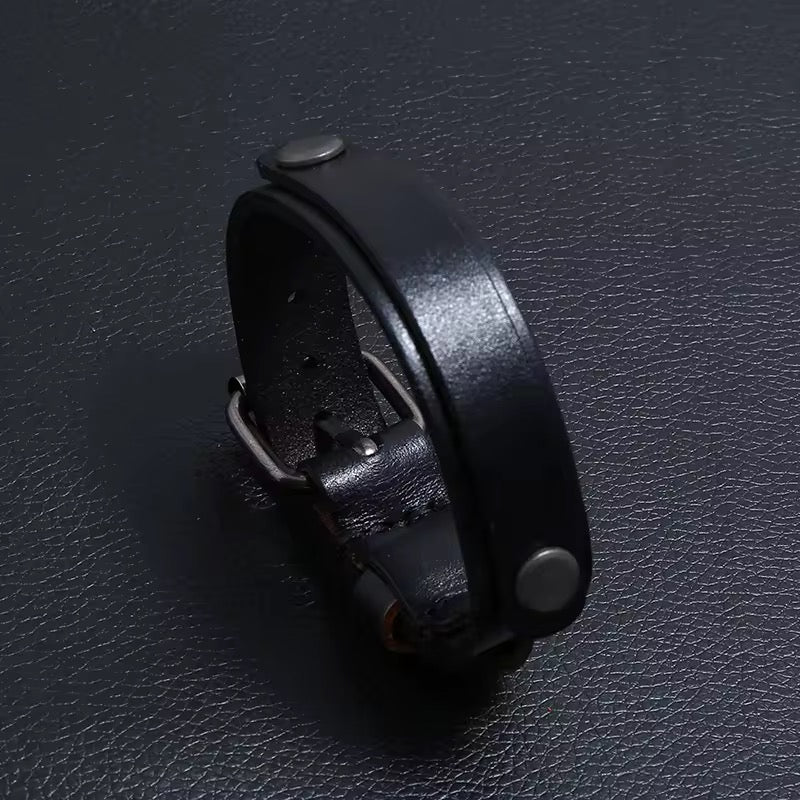 Adjustable Leather Cuff Bracelet