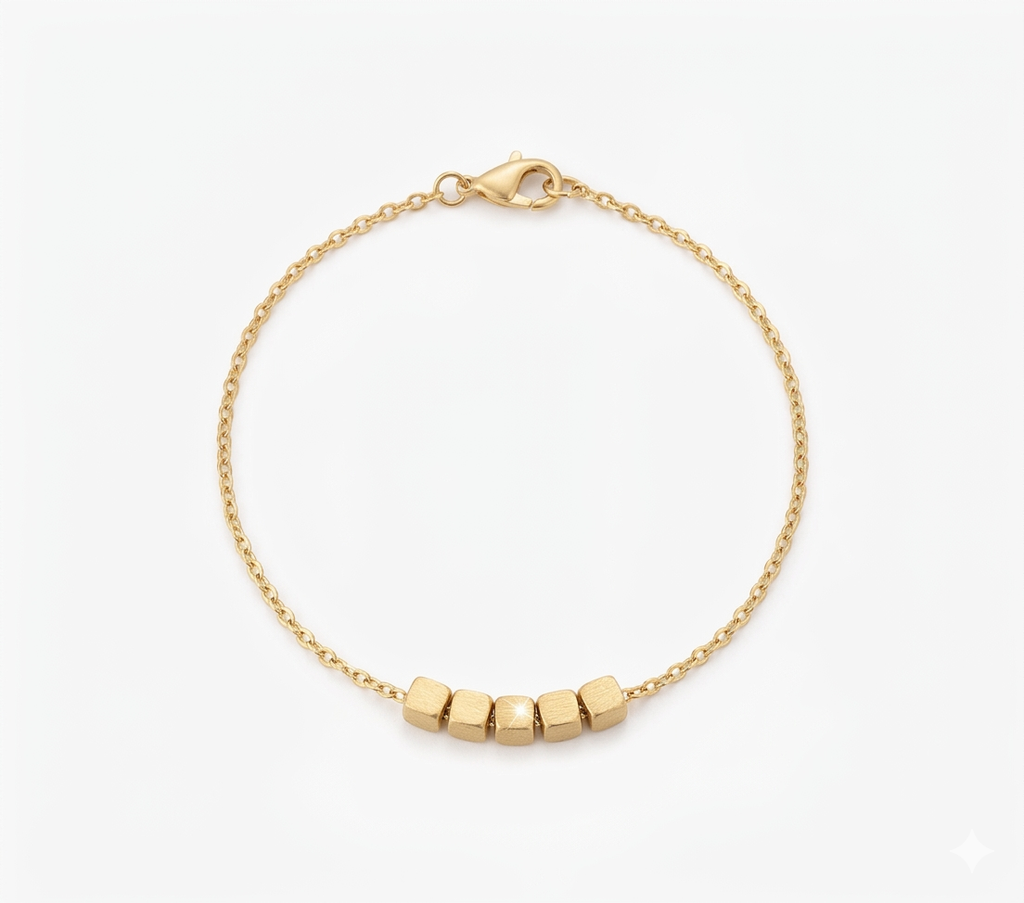 Stainless Steel Fade Resistant - Waterproof 18k Gold Plated Women Bracelet (Free Size)