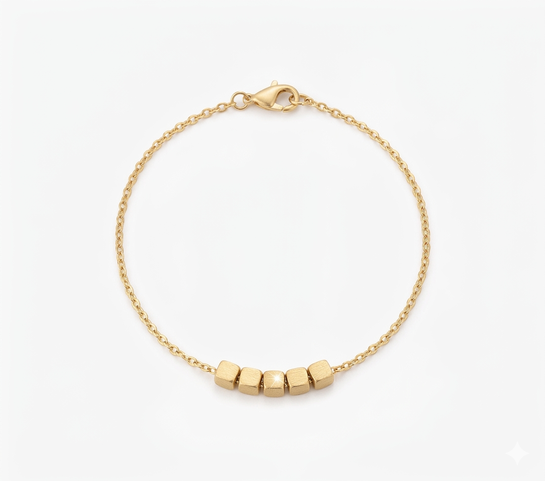 Stainless Steel Fade Resistant - Waterproof 18k Gold Plated Women Bracelet (Free Size)