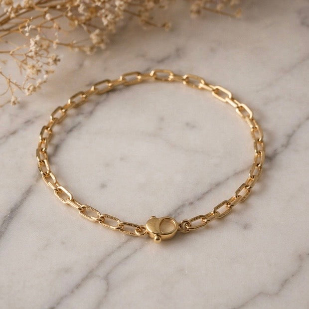 Stainless Steel Fade Resistant - Waterproof 18k Gold Plated Women Bracelet (Free Size)