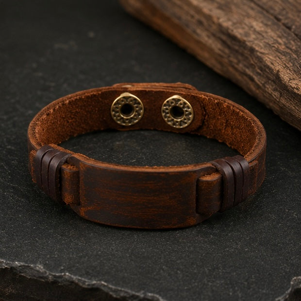 Raw Genuine Leather Bracelet - Wristbands