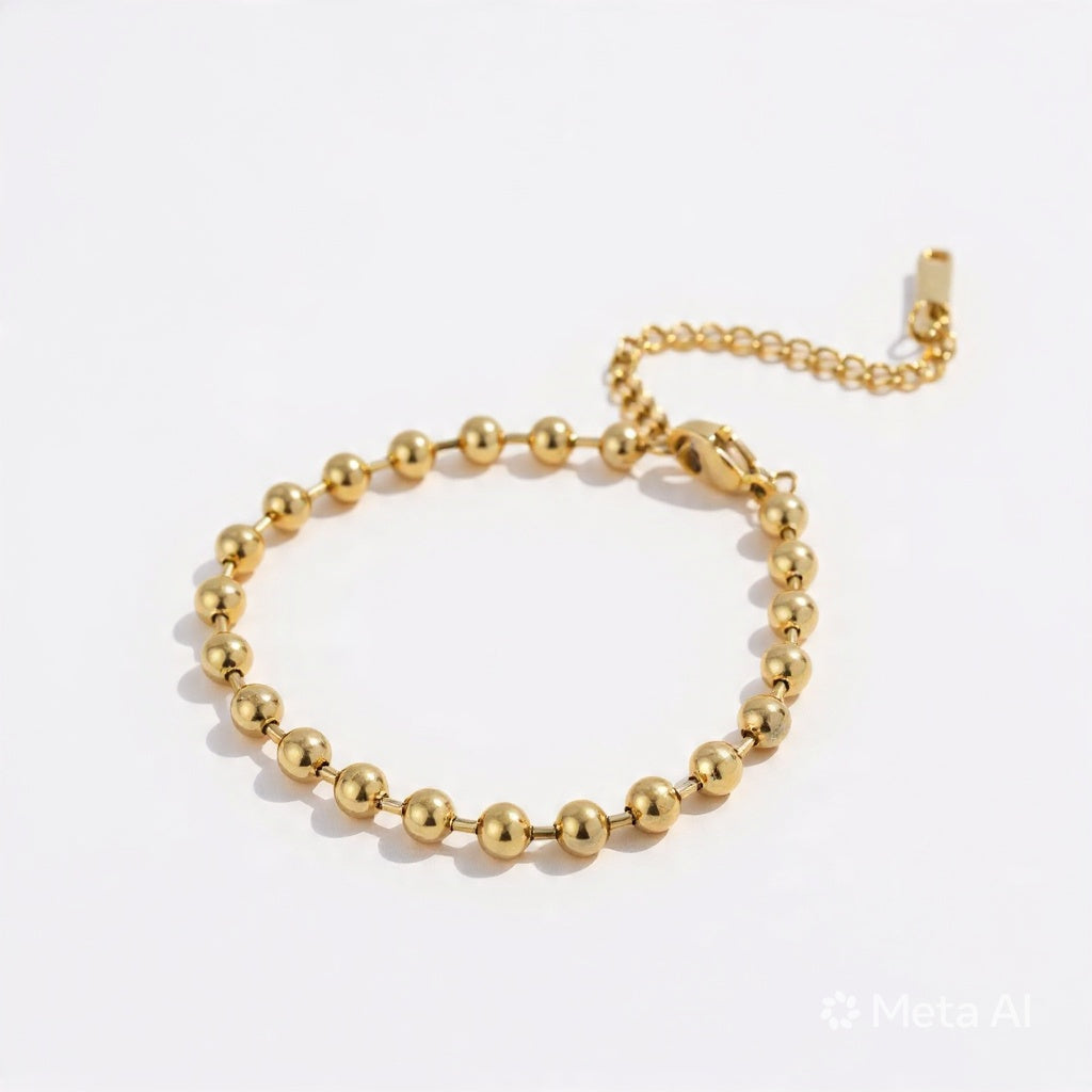 Stainless Steel Fade Resistant - Waterproof 18k Gold Plated Women Bracelet (Free Size)