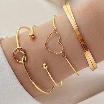 Vintage Punk Jewellery Gold Tennis Bracelet sets for Women