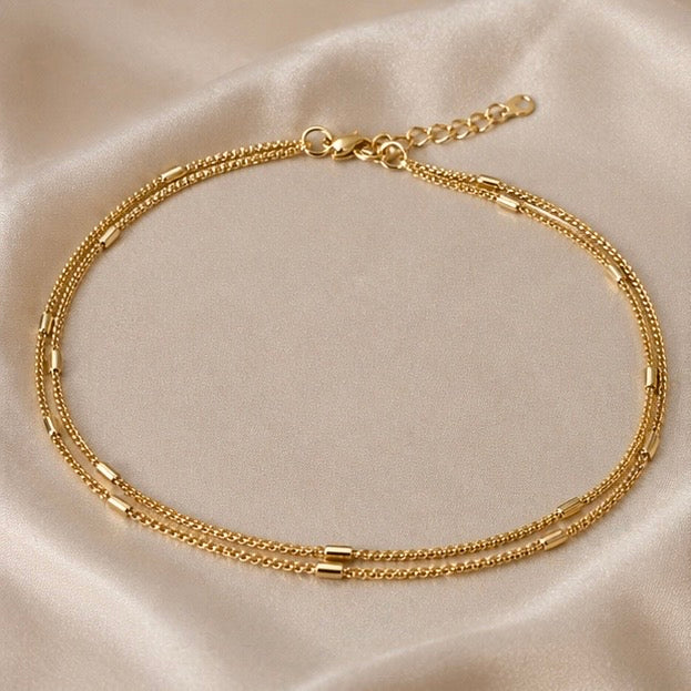 Stainless Steel Fade Resistant - Waterproof 18k Gold / Silver Plated Women Bracelet (Free Size)