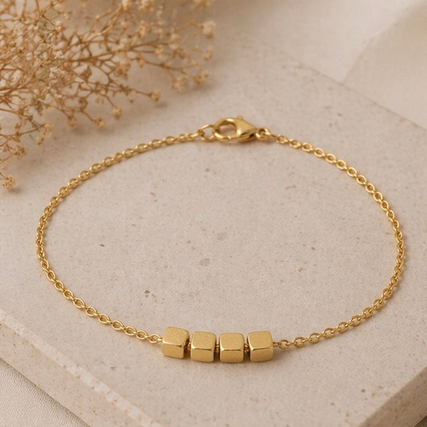 Stainless Steel Fade Resistant - Waterproof 18k Gold Plated Women Bracelet (Free Size)