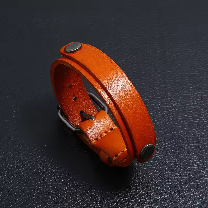 Adjustable Leather Cuff Bracelet