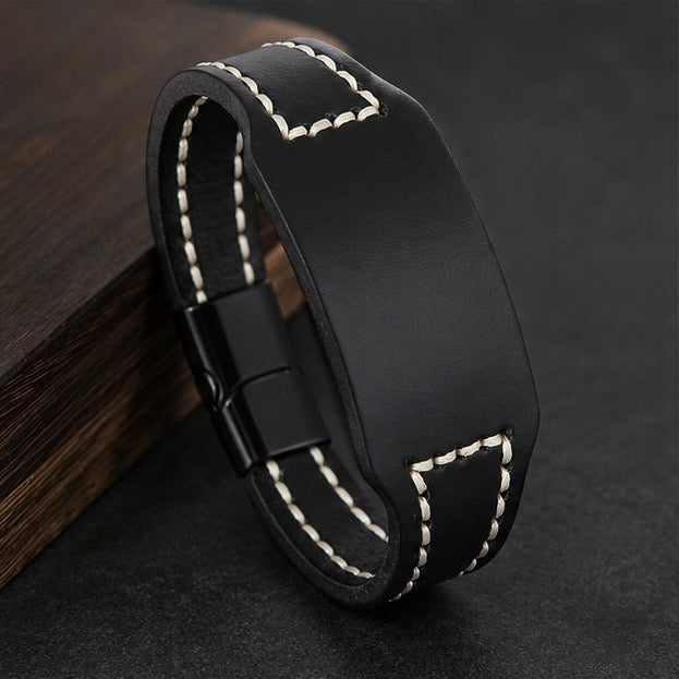 Plain Design Vintage Genuine Leather Fashion Bracelets