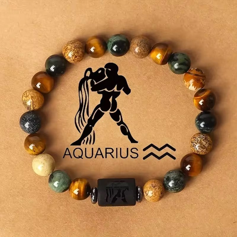 12 Zodiac Sign Bead Bracelets