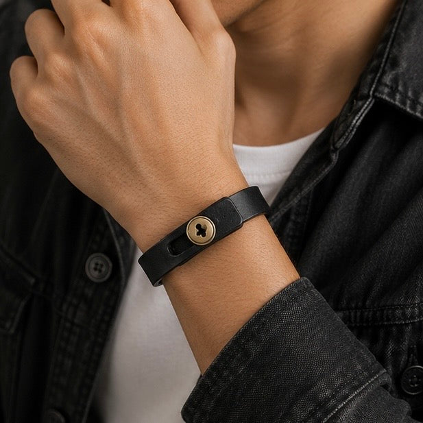 Button Design Lock Bracelets