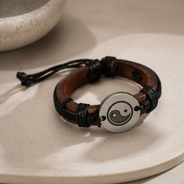 Infinity Band Design Leather Bracelet
