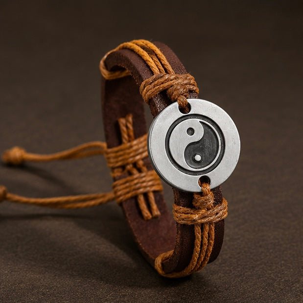 Infinity Band Design Leather Bracelet