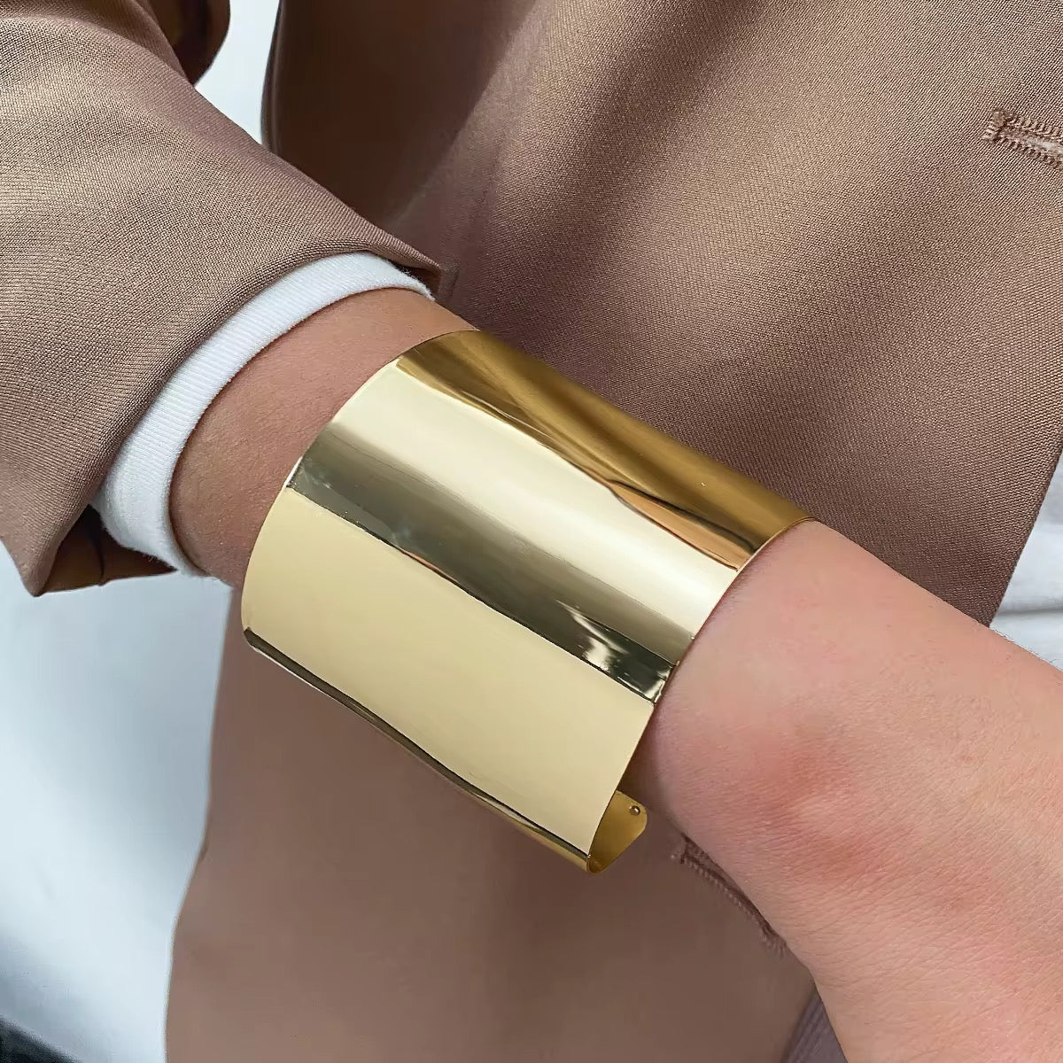 New Trendy Gold Plated Punk Style Bracelets for Women (Free Size)