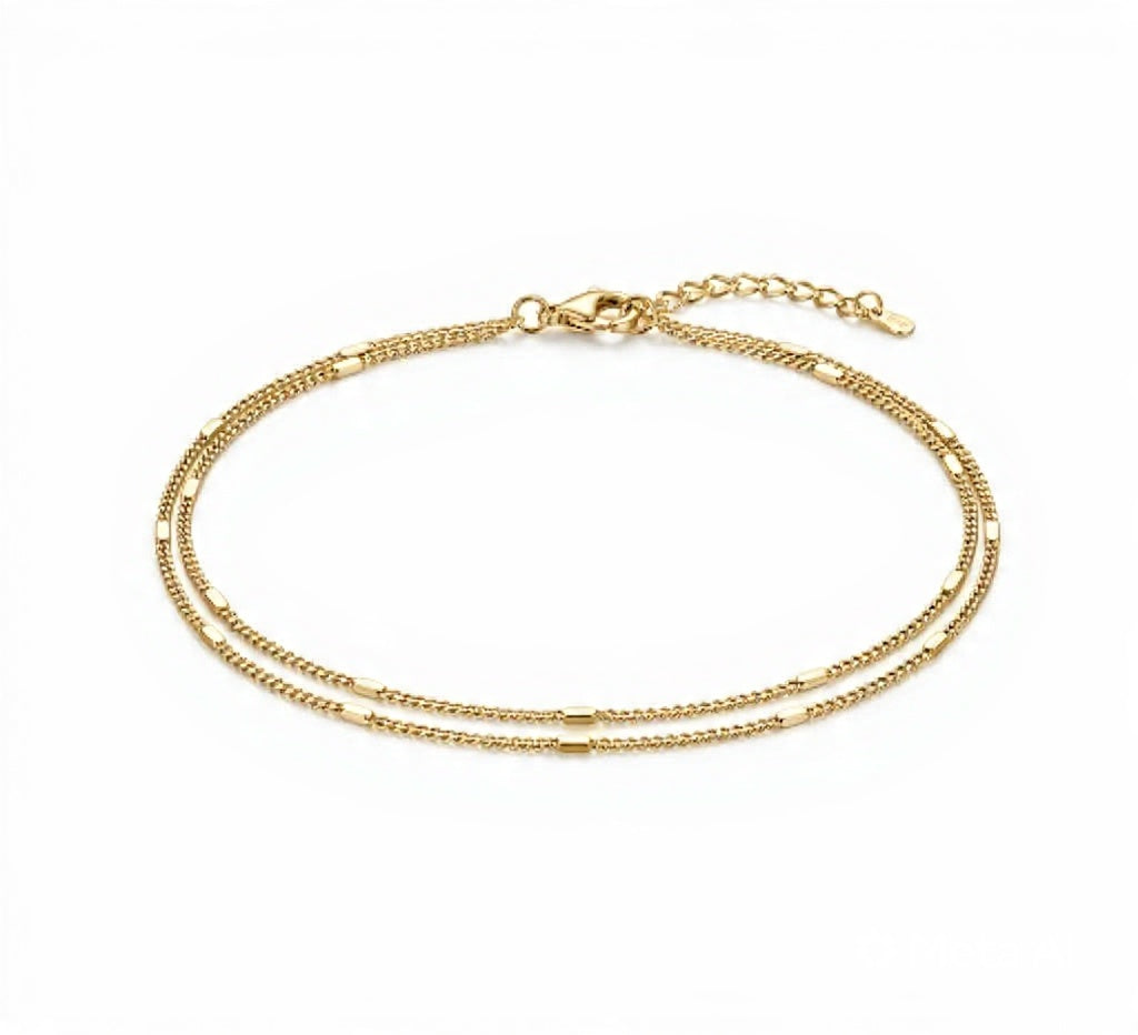 Stainless Steel Fade Resistant - Waterproof 18k Gold / Silver Plated Women Bracelet (Free Size)