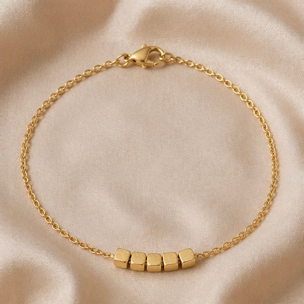 Stainless Steel Fade Resistant - Waterproof 18k Gold Plated Women Bracelet (Free Size)