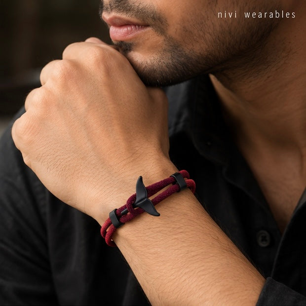 Handmade Milanese Shark Fin Design Bracelet