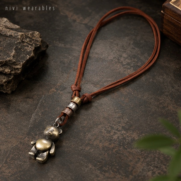 Vintage Look Necklace for Men with Toy Pendant