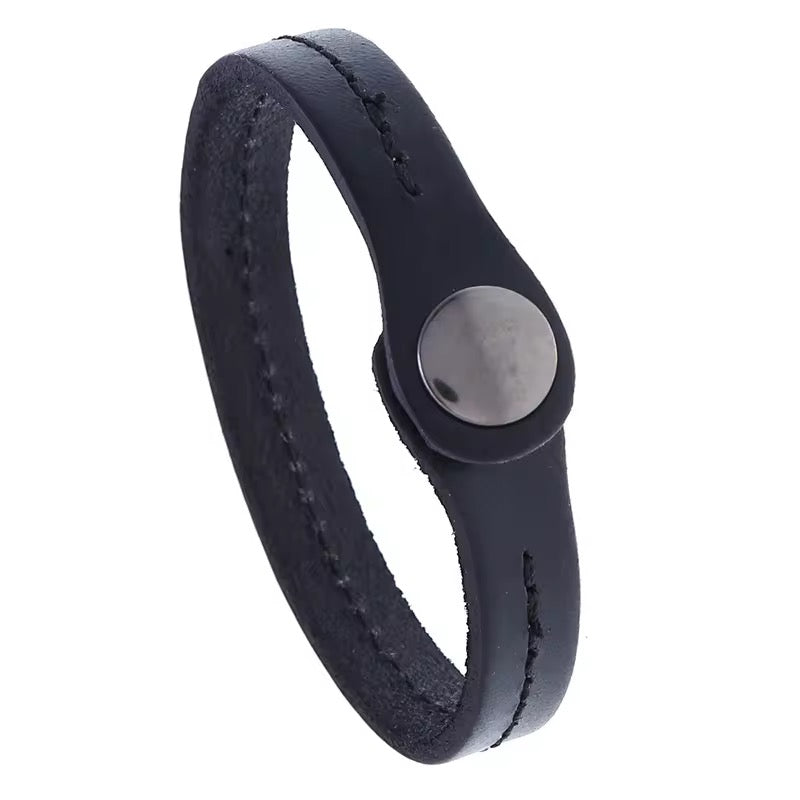 Vintage look simple design Genuine Leather bracelet bangle style for Men and Women