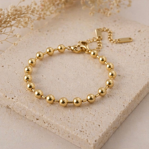 Stainless Steel Fade Resistant - Waterproof 18k Gold Plated Women Bracelet (Free Size)