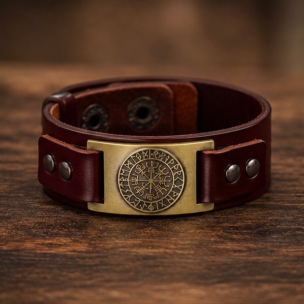Popular Nordik Viking style cuff Bracelet alloy iron antique copper plated