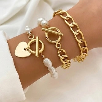 Vintage Punk Jewellery Gold Tennis Bracelet sets for Women