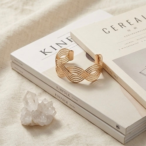 New Trendy Gold Plated Punk Style Bracelets for Women (Free Size)