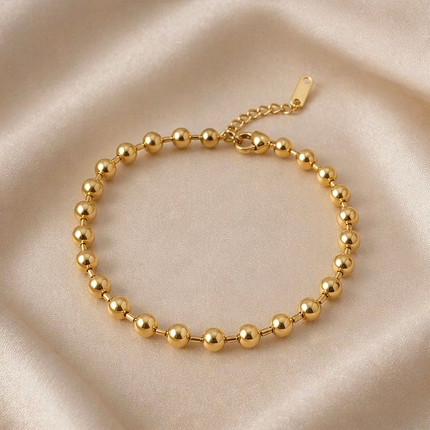 Stainless Steel Fade Resistant - Waterproof 18k Gold Plated Women Bracelet (Free Size)