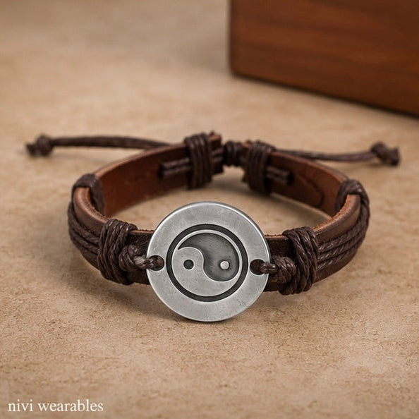 Infinity Band Design Leather Bracelet